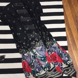 Kimono Style Robe Cardigan Long Floral